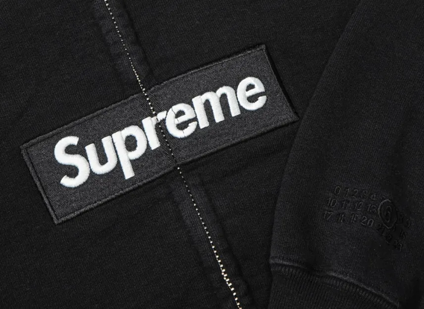 Supreme x MM6 Maison Margiela Box Logo Zip Up Hooded Sweatshirt Supreme x MM6 Maison Margiela Box Logo Zip Up Hooded Sweatshirt