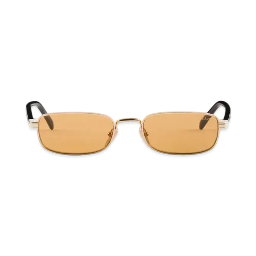 PRADA Sunglasses with The Iconic Metal Plaque "Beige"
