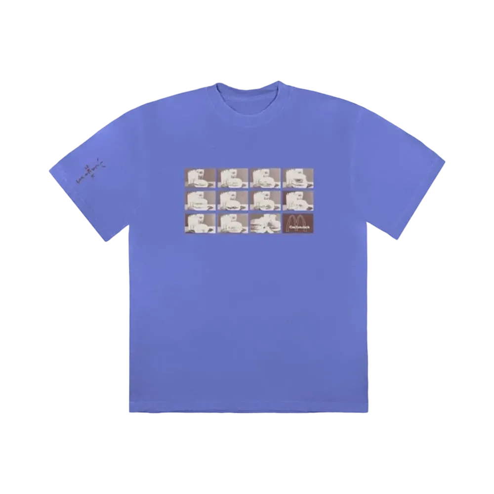 Travis Scott Cactus Jack x McDonald's Menu Mono Logo III T-Shirt "Washed Purple"