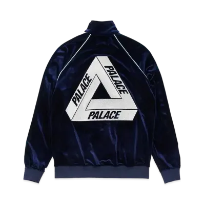 PALACE ELTON JOHN VELOUR TRACK TOP "Navy"