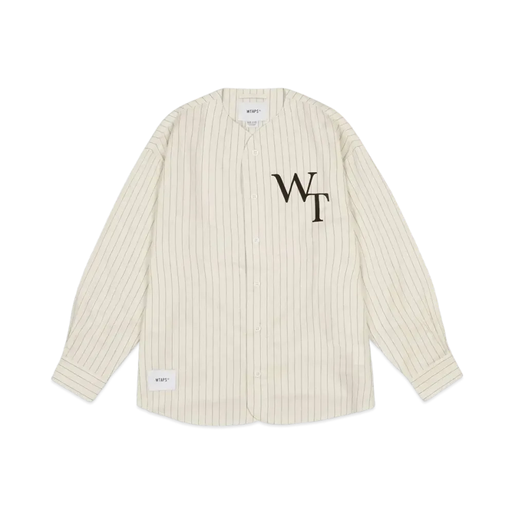 WTAPS League / LS / Cotton. Flannel. Stripe "White"