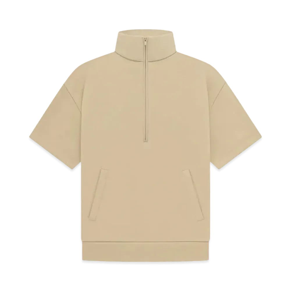 FEAR OF GOD ESSENTIALS Halfzip 3/4 Sleeve Shirt "Sand"