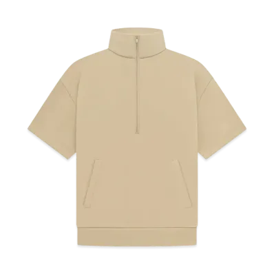 FEAR OF GOD ESSENTIALS Halfzip 3/4 Sleeve Shirt "Sand"