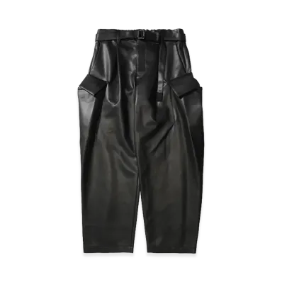 sacai Faux Leather Pants "Black"