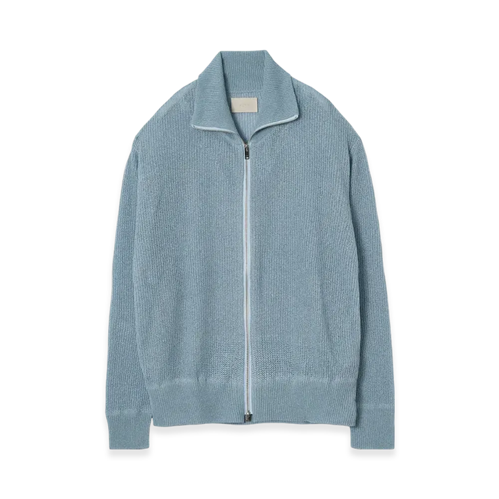 YOKE Washi Rayon Sheer Drivers Knit "Saxe"