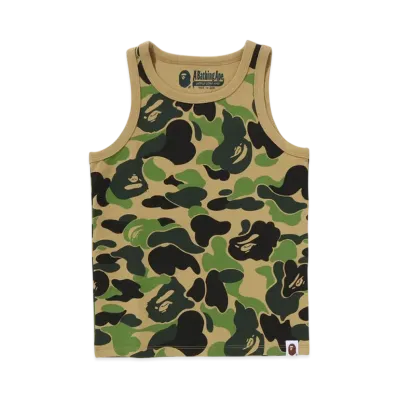 A BATHING APE Abc Camo Tank Top "Green"