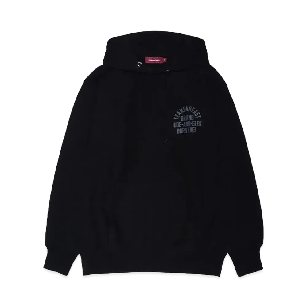 Hide and Seek College Hooded Sweat Shirt(24ss) "BLACK"