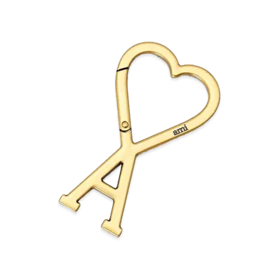 AMI PARIS Metal Keyring "Gold"