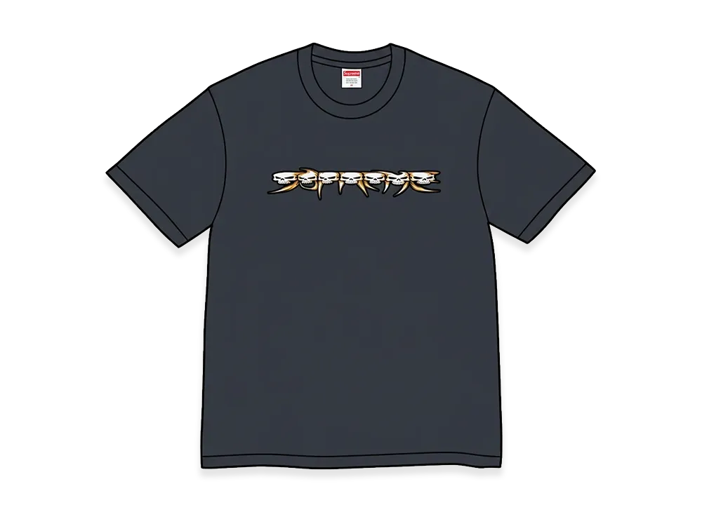 Supreme Skulls Spellout Tee "Navy"