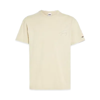 TOMMY JEANS Signature Logo Crew Neck Short Sleeve T-Shirt "ClassicBeige"