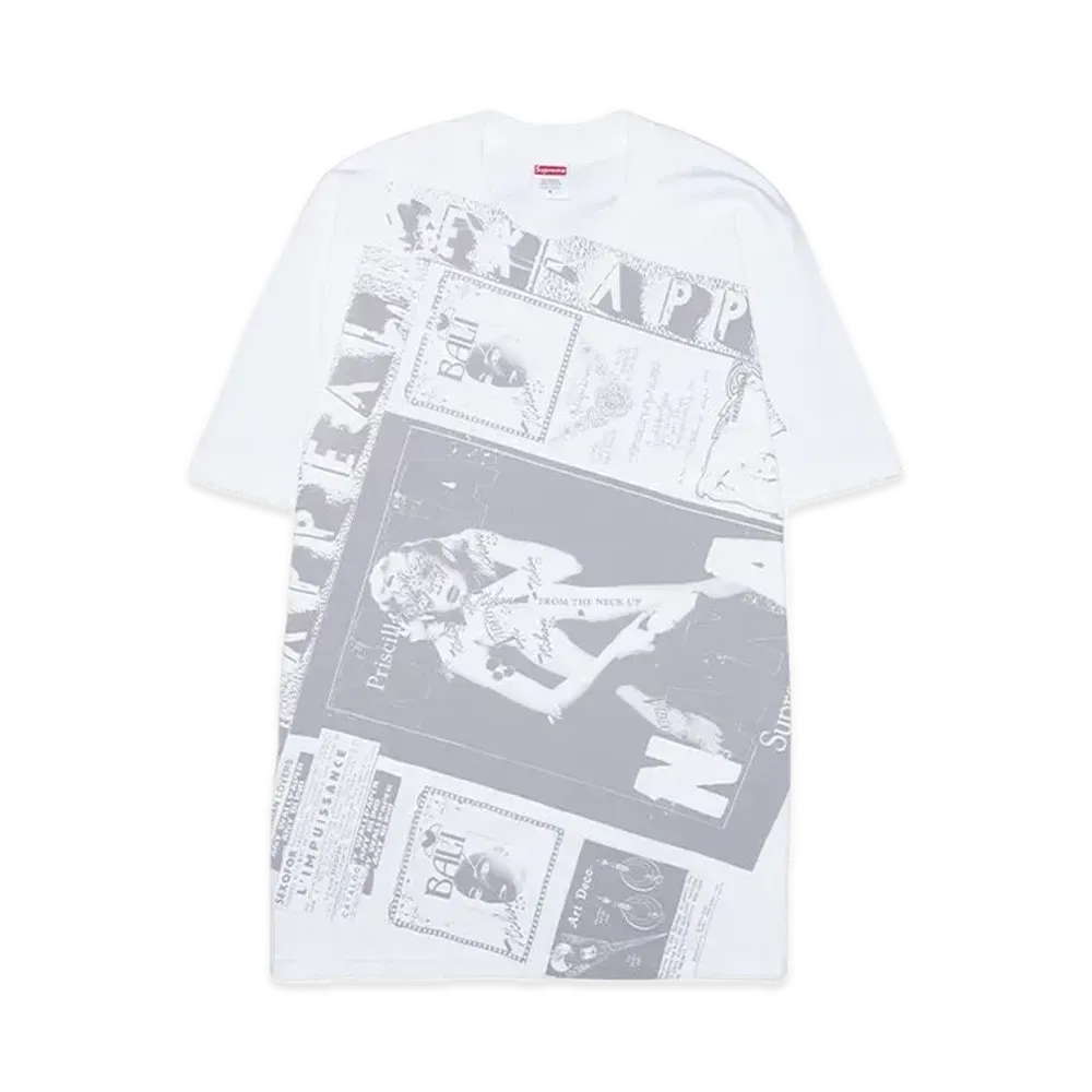 シュプリーム コラージュ Tシャツ "ホワイト"