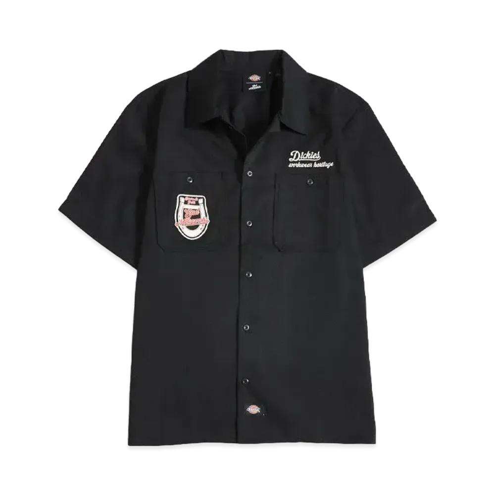 Dickies x END. "MOTORWORKS" Short Sleeve Work Shirt "Black"