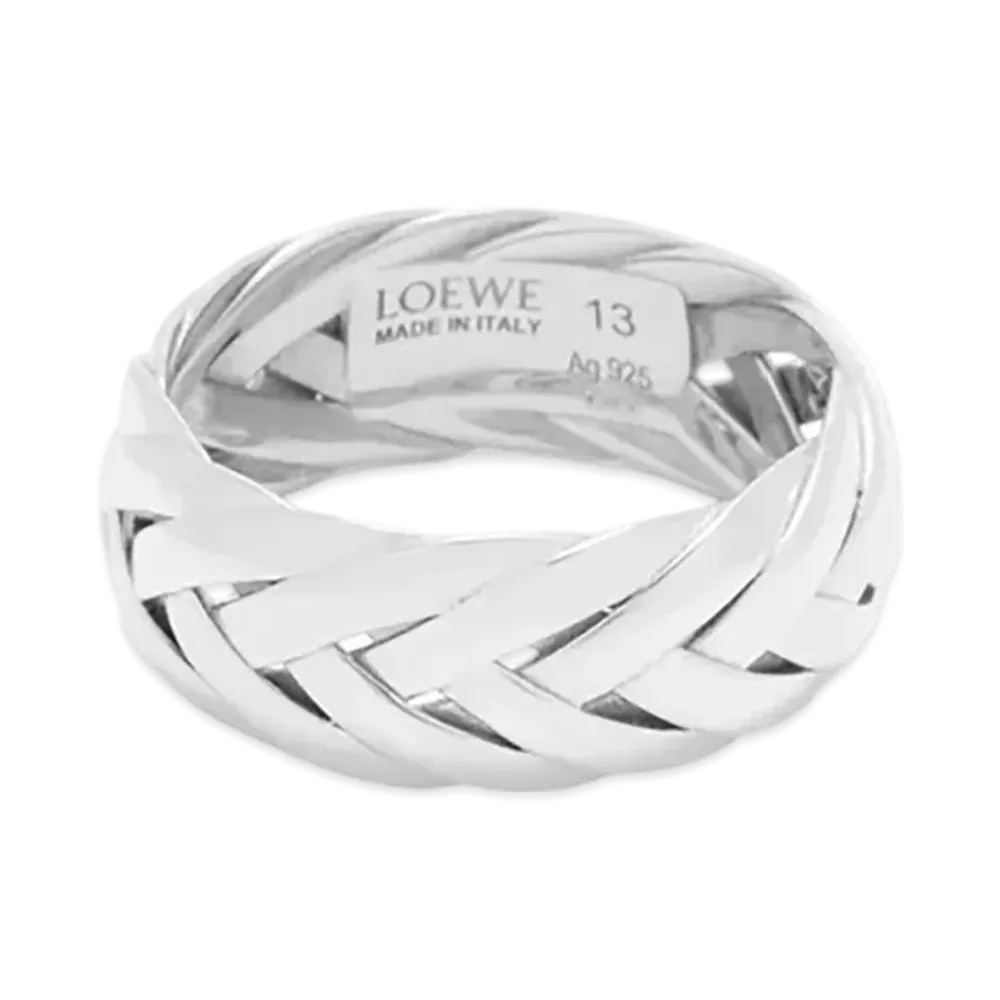 LOEWE Braided Ring "Silver"
