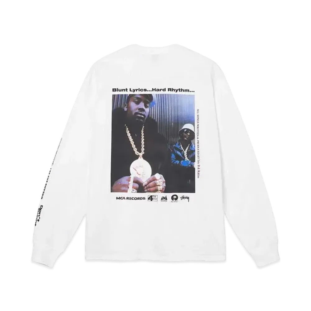 Stussy MOVE THE CROWD LS TEE "White"
