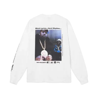 Stussy MOVE THE CROWD LS TEE "White"