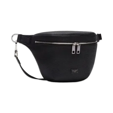 Dolce&Gabbana Palermo Waist Pouch Carfskin Logo Plate "Black"