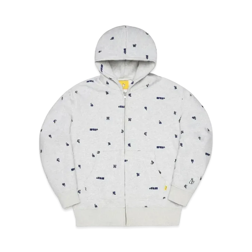 FR2 Full Pattern Icon Logo Zipup Hoodie "Ash"