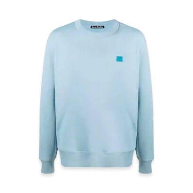 Acne Studios Fairah Face Crewneck Sweatshirt "Powder Blue"