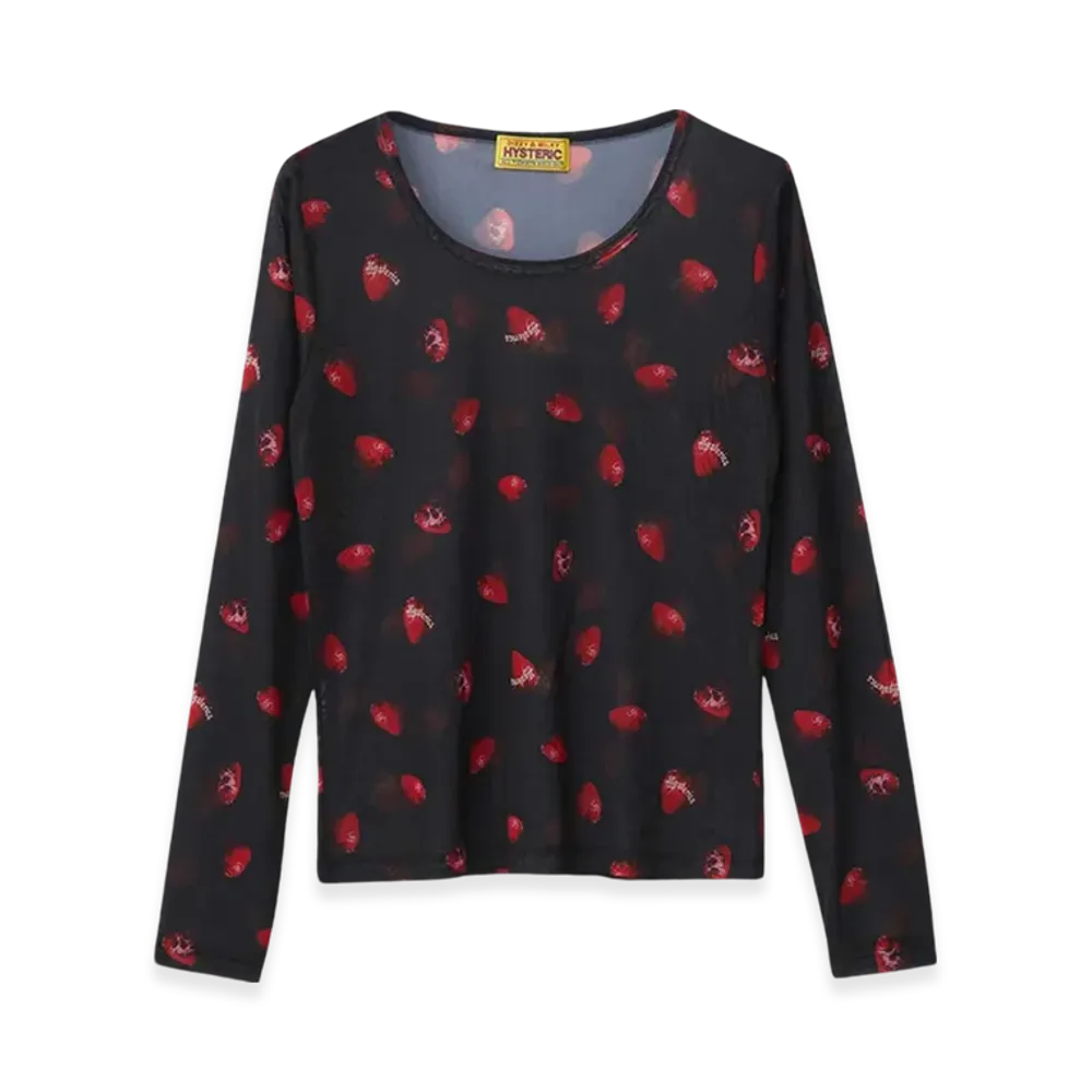 HYSTERIC GLAMOUR Skull Berry T-Shirt "Black"
