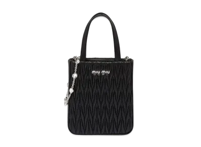 MIU MIU Materassenapa Leather Handbag "Black"