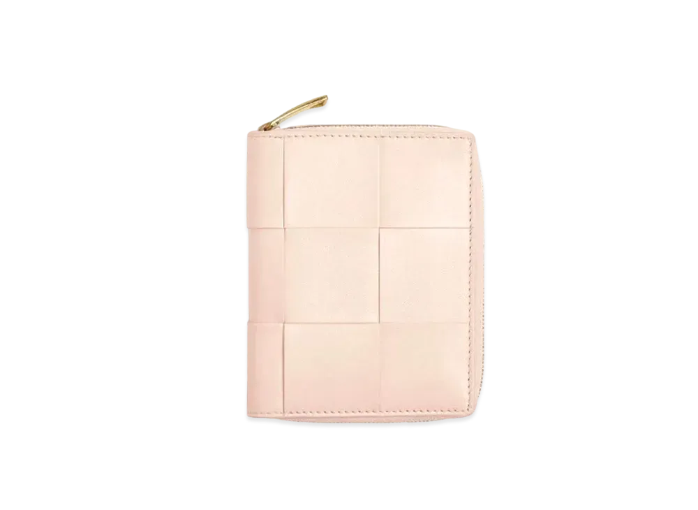 Bottega Veneta Zip Around Wallet "Melon Washed"