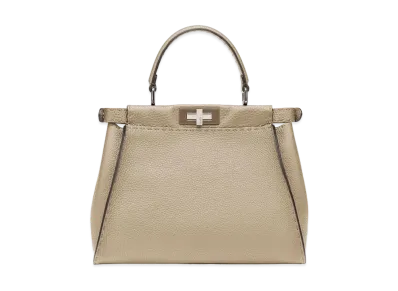 FENDI Peekaboo Medium Cuoio Romano Leather Bag "Beige"