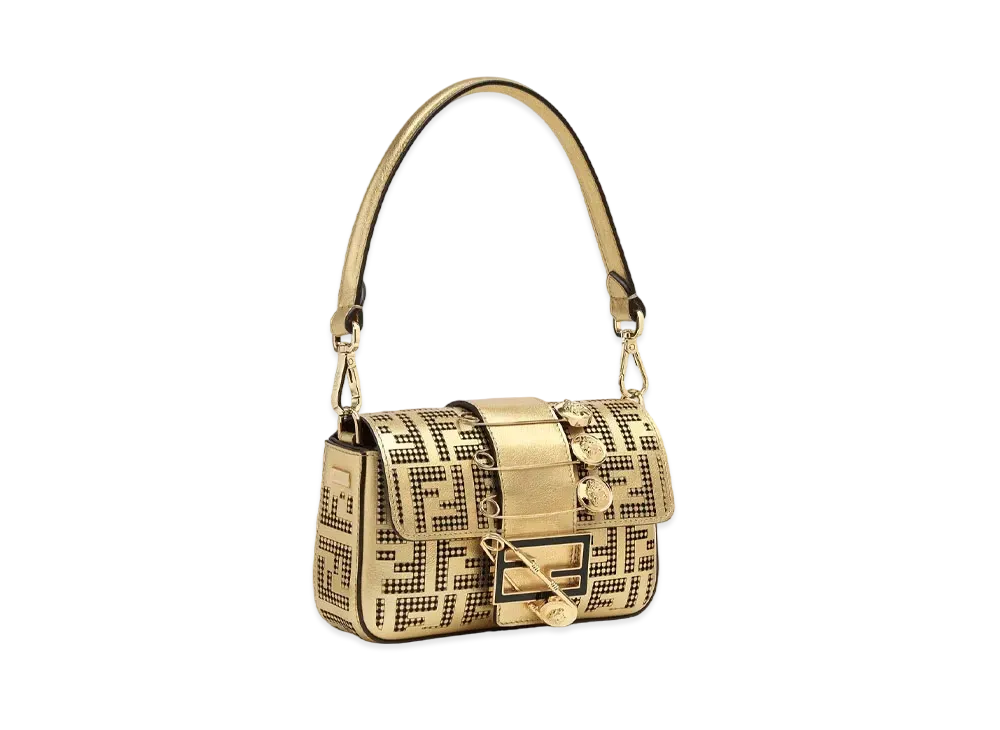 FENDI x Versace Fendace Bag In Gold Perforated Leather "Gold"