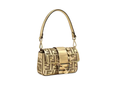 FENDI x Versace Fendace Bag In Gold Perforated Leather "Gold"