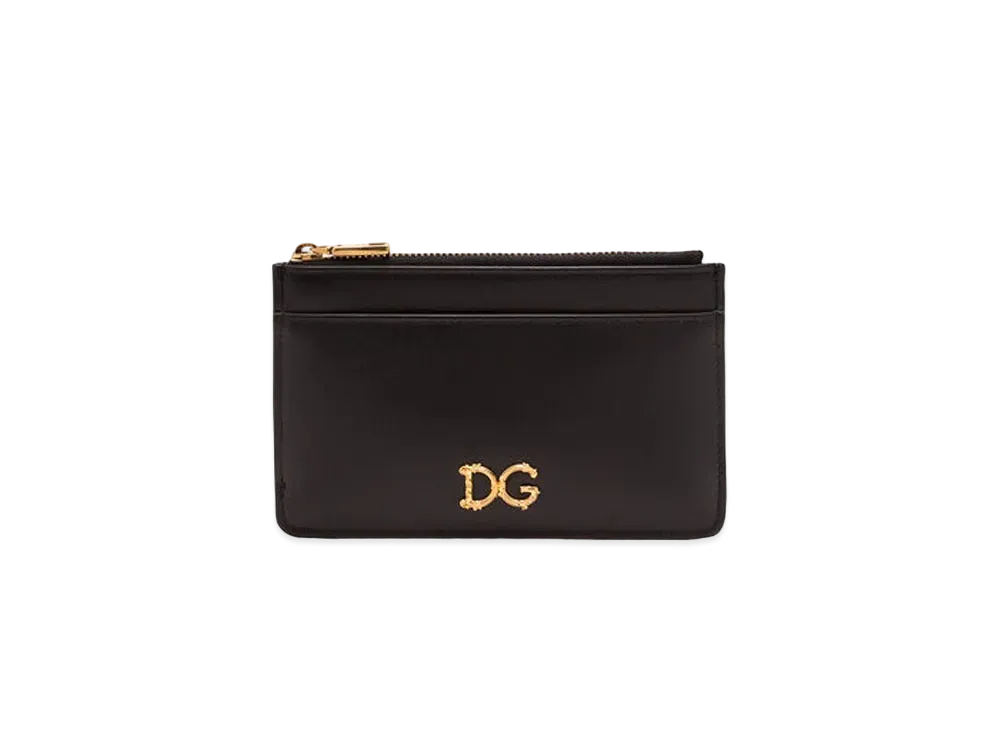 Dolce&Gabbana Card Holder Midium Calfskin DG Barocco "Black"