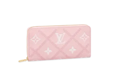 Louis Vuitton Zippy Wallet Monogram Empreinte "Broderie Pink"
