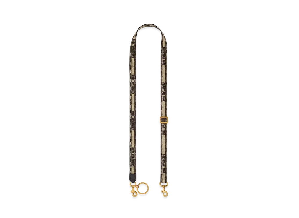 Dior Micro Shoulder Strap Christian Dior Embroidery "Black"