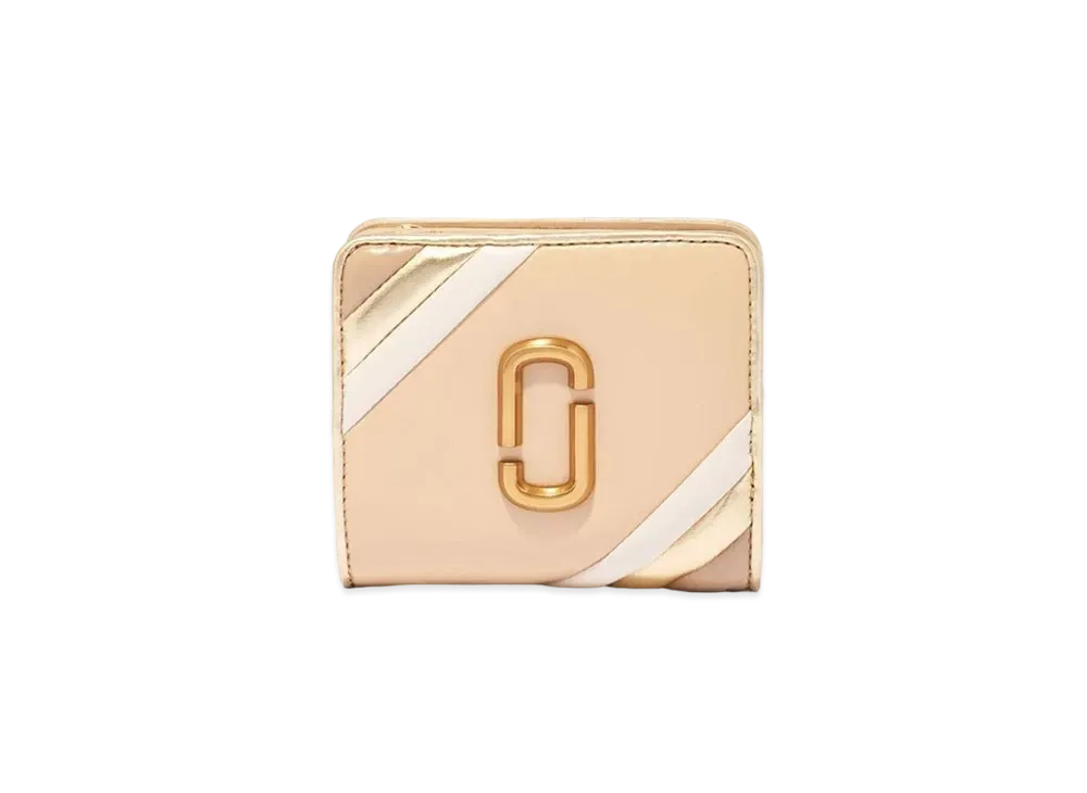 MARC JACOBS The Glam Shot Shiny Mini Compact Wallet "Whey Multi"