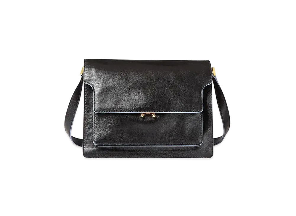 Marni TRUNK SOFT Bag in Tumbled Calf "Black"