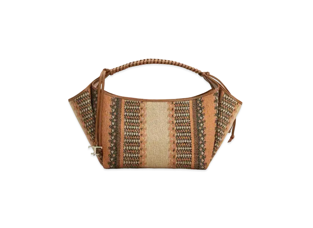 TOD'S Fabric & Leather Shoulder Bag Small "Black/Yellow/Brown"