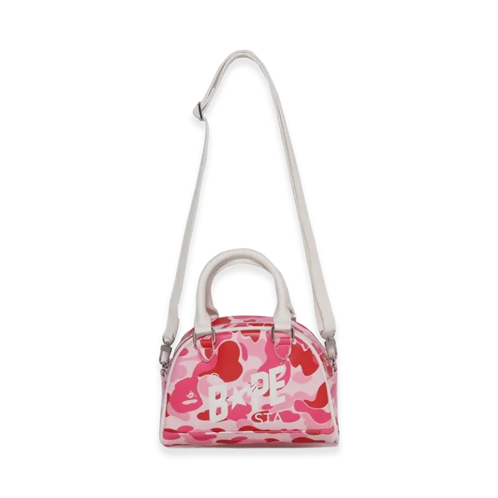 A BATHING APE Women's ABC Camo Mini Bowling Bag "Pink"