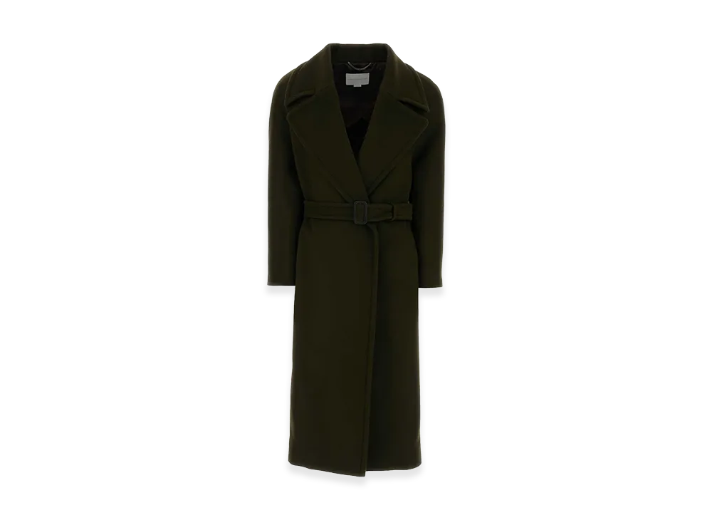 STELLA McCARTNEY Women's Bottle Wool Coat "Green"