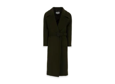 STELLA McCARTNEY Women's Bottle Wool Coat "Green"
