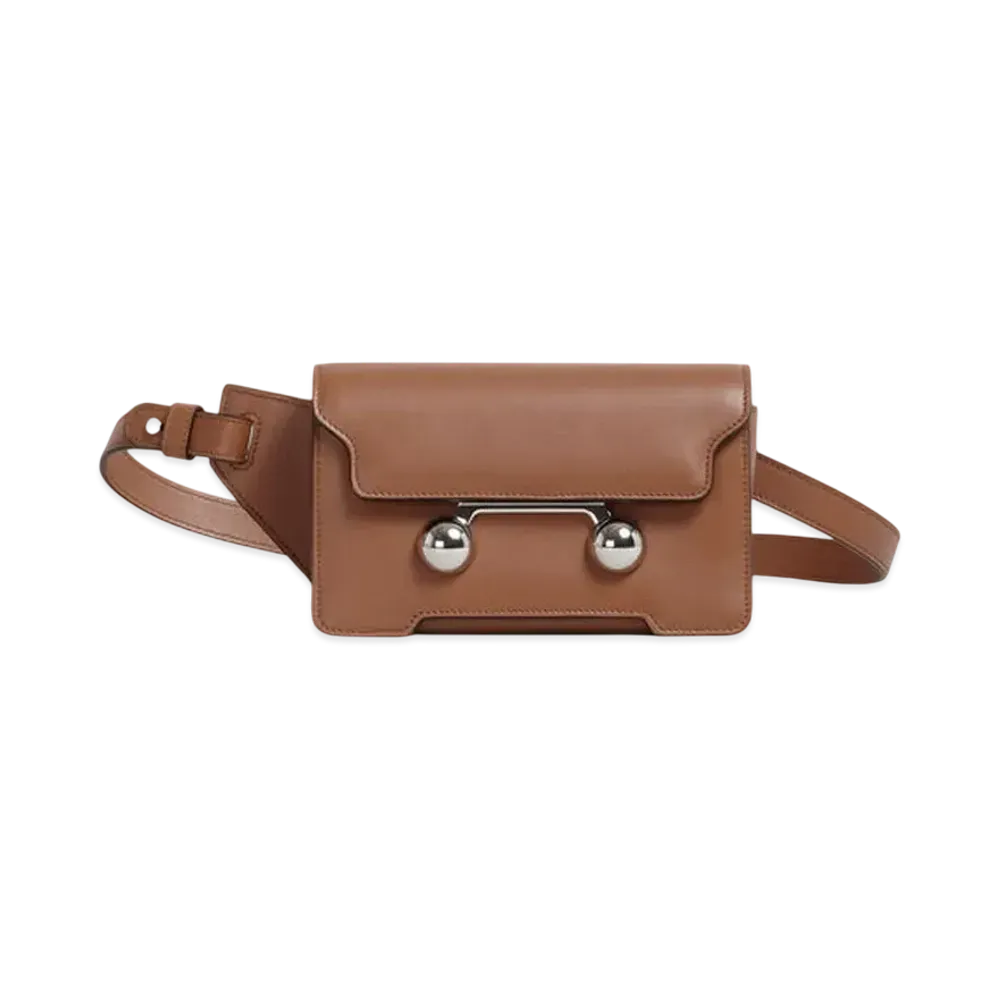 Marni Leather Trunkaroo Crossbody Bag "Cinnamon"