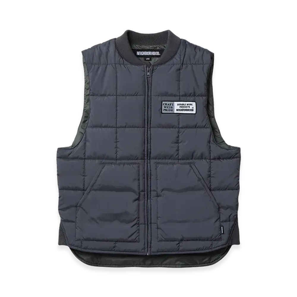 NEIGHBORHOOD Reversible Padded Vest "Gray"