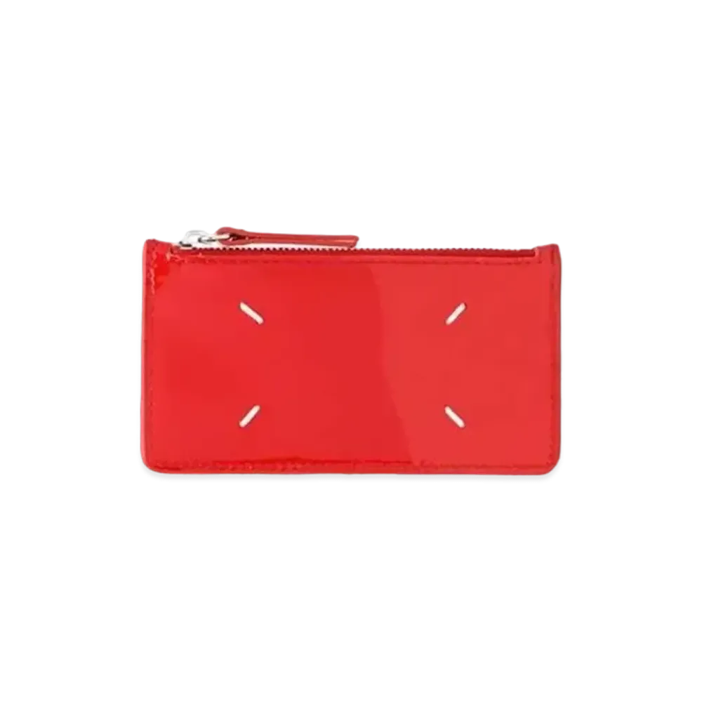 Maison Margiela Patent Card-Holder Wallet "Red"