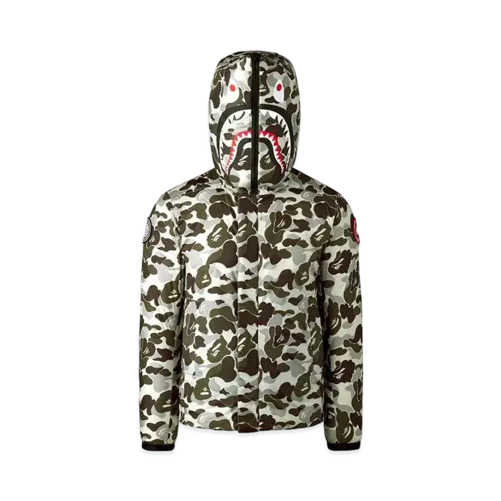 A BATHING APE CANADA GOOSE ABC CAMO CROFTON SHARK HOODIE FOR BAPE® x CONCEPTS "Grey Black"