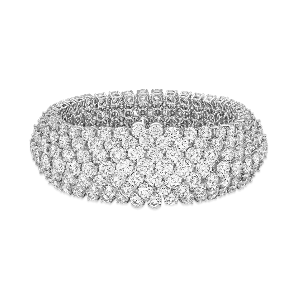 Van Cleef & Arpels A Cheval 7 rows bracelet "Platinum/Diamond"