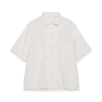 nanamica Cotton Polyester Poplin S/S Shirt "White"