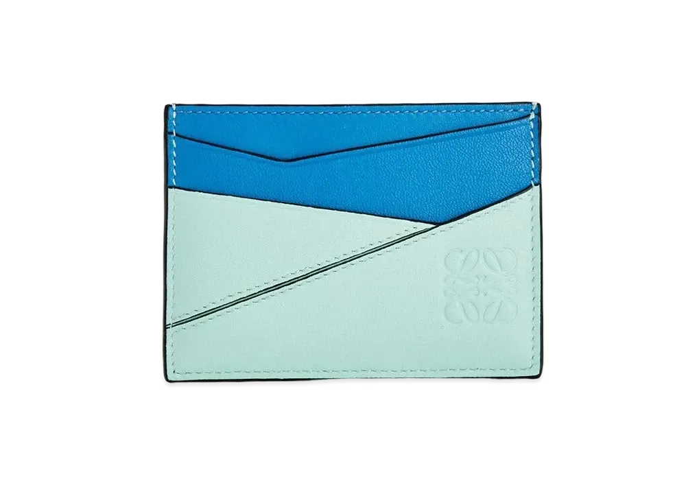 LOEWE Puzzle Plain Cardholder In Classic Calfskin "Mint / Multicolor"