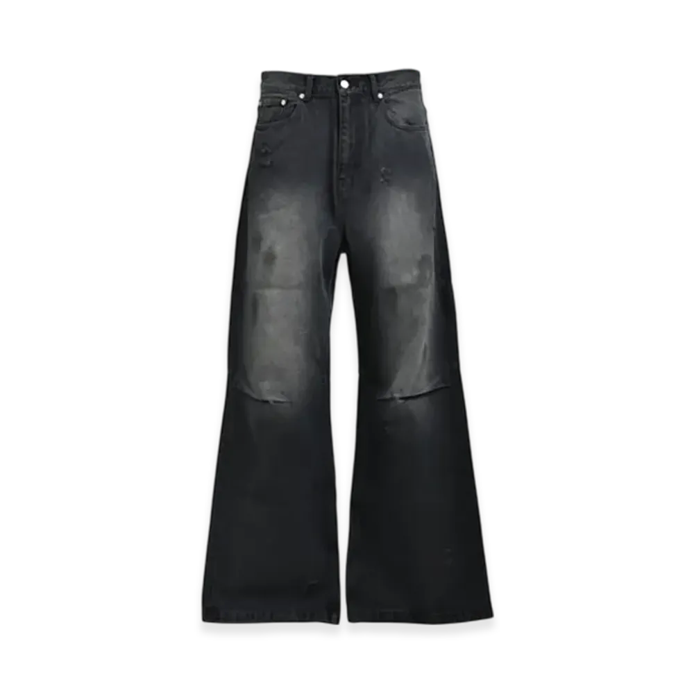 BREATH Coating Damage Denim Pants "Black"