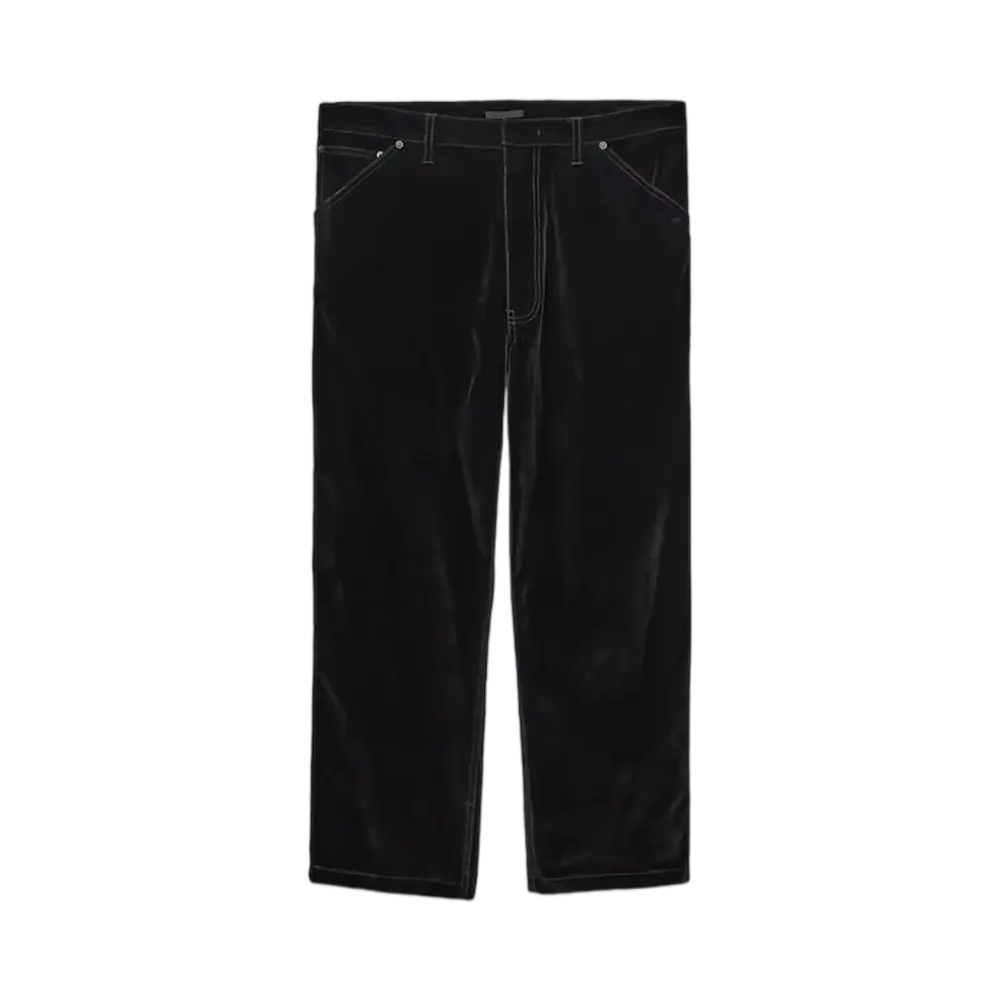 PRADA Men's Velvet Denim Trousers "Black"