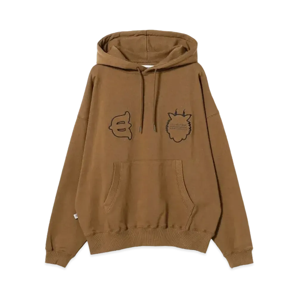 BEAMS T Evisen Skateboards x Takadaongakuseisakujimusho / Tora Evi Logo Hoodie "Brown"