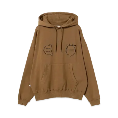 BEAMS T Evisen Skateboards x Takadaongakuseisakujimusho / Tora Evi Logo Hoodie "Brown"