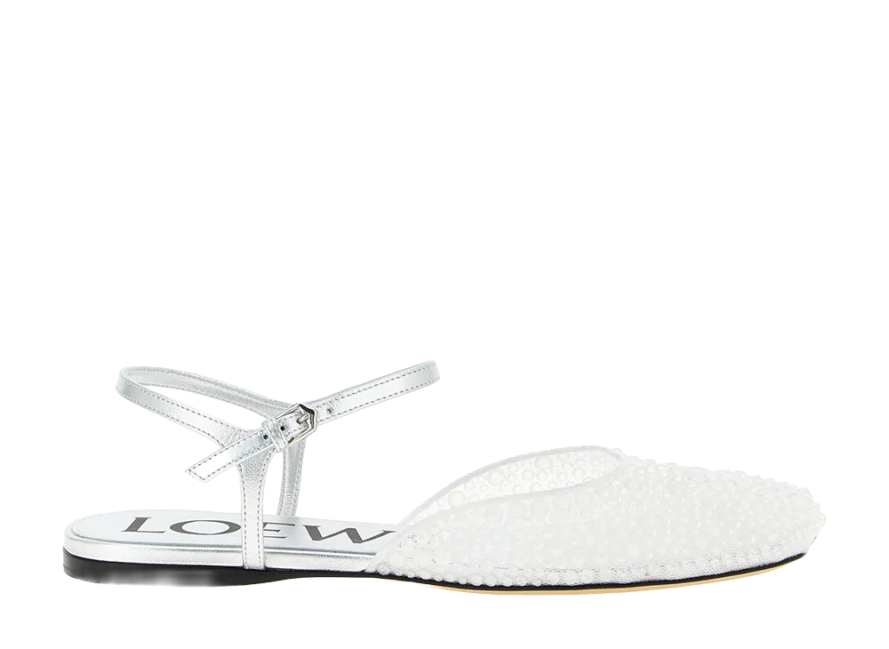LOEWE Women's Toy Ballet Flats "White"