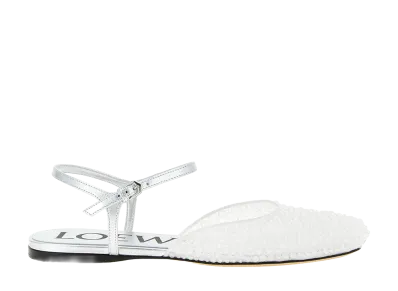 LOEWE Women's Toy Ballet Flats "White"